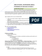 Refine Course Outline - Knowledge Areas Oec 230: Intermediate Microeconomics