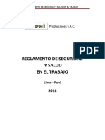 Reglamento Interno de Seguridad y Salud en El Trabajo