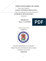 A Study On Indian Stock Market: Nse and Bse: Project Report Submitted To