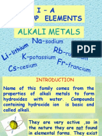 I - A Group Elements: Alkali Metals