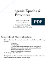 1908 - Metallogenic Epochs & Provinces