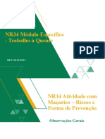 Treinamento NR34 Trabalho À Quente (Maçarico, Corte e Solda)