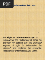 Right To Information Act - 2005