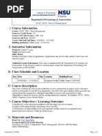 Stress Management Syllabus