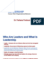 Leadership: Dr. Farhana Ferdousi