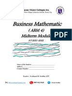 Business Mathematics Midterm Modules