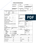 Critical Lift Worksheet