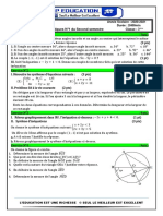 Devoir N°1 Maths Semestre 2 3éme 2020-2021-1