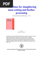 Guidelines For Slaughtering Meat Cutting and Further Processing