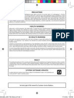 Precautions: See Back Page of This Manual For Customer Service Numbers