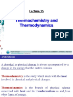 Lecture 15 - Thermochemistry and Thermodynamics