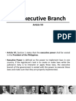 Lesson 7 - The Executive Branch