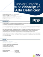 Curso de Creacion y Direccion de Video Clips en Alta Definicion