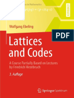 Lattices and Codes - A Course Partially Based On Lectures by Friedrich Hirzebruch-Springer Spektrum (2013)