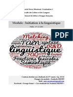 Initiation À La Linguistique S HEDDID