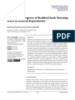 Aplication Progress of Modified Early Warning Score in General Departments