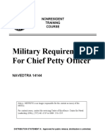 Military Requirements For Chief Petty Officer: NAVEDTRA 14144