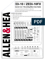 Zedi-10 / Zedi-10Fx: 10 Channel Live + Recording Mixer User Guide