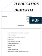 LESSON PLAN ON Dementia