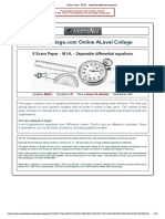 6 Exam Paper - IB HL - Separable Differential Equations