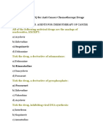 Pharmacology MCQ For Anti Cancer Chemotherapy Drugs