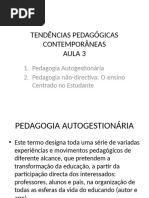 TENDÊNCIAS PEDAGÓGICAS CONTEMPORÂNEAS Aula 3