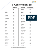 US State Abbreviations