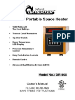 Infrared Portable Space Heater: Model No.: DR-968