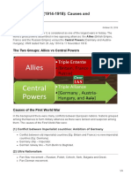 First World War 1914-1918 Causes and Consequences