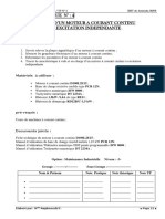 Travaux Pratique N°: 4 Etude D'Un Moteur A Courant Continu A Excitation Independante