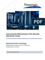 (Ponemon Institute) Improving The Effectiveness of The Security Operations Center