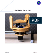 3-Axis Slider Parts List