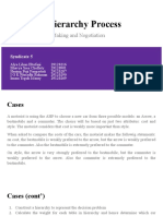 Analytic Hierarchy Process: Strategic Decision Making and Negotiation