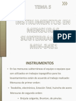 Instrumentos en Mensura Subterranea