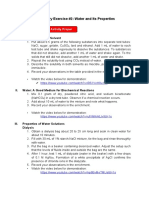 Laboratory Exercise #2: Water and Its Properties