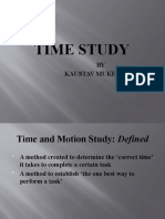 Time Study: BY Kaustav Mukherjee