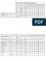 Inspection & Test Plan (ITP) For Simple Package Equipment