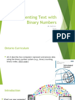 Representing Text With Binary Numbers: Mr. Mcbrien