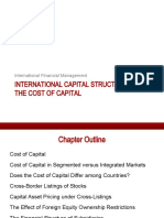 International Capital Structure and Cost of Capital