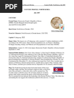 Library of Congress - Federal Research Division Country Profile: North Korea, July 2007