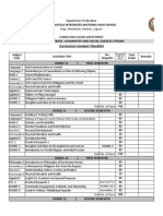 Curriculum Content Checklist: Desrivtive Title Remarks Subject Code Pre-Requisite Final Grade