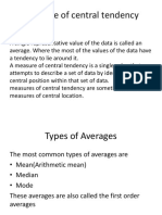 Measure of Central Tendency