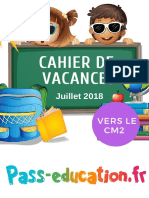 Cahier de Vacances