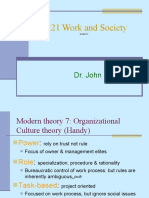 GS 221 Work and Society: Dr. John Cross