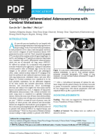 Lung Poorly Differentiated Adenocarcinoma With Cerebral Metastases