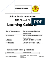 Learning Guide 07: Animal Health Care Service NTQF Level-IV