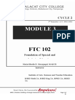 Cycle 2: Foundation of Special and Inclusive Education