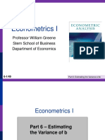 Econometrics I: Professor William Greene Stern School of Business Department of Economics