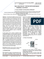 Static and Thermal Analysis of Piston With Different Thermal Coatings