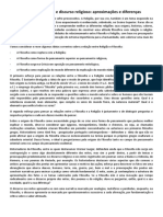 Aula - Discurso Filosófico e Discurso Religioso